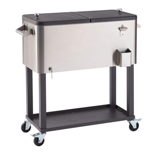 Trinity 100 Quart Stainless Steel Cooler w/ Shelf